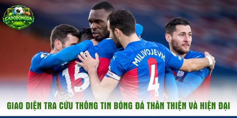 Giao diện tra cứu thông tin bóng đá thân thiện và hiện đại